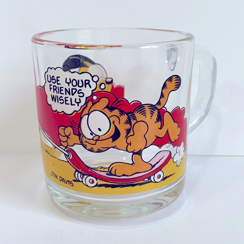 GARFIELD GLASS COFFEE CUP
